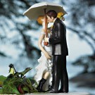 Showered with Love Couple Wedding Cake Topper 
